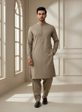 Super Soft Toyobo Gold Wash & Wear Men's Unstitched Suit (4 Meter) - Beige